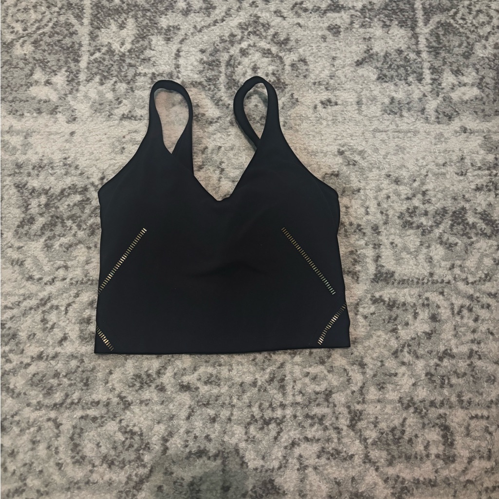 Black And Gold Lululemon Align Tank Top